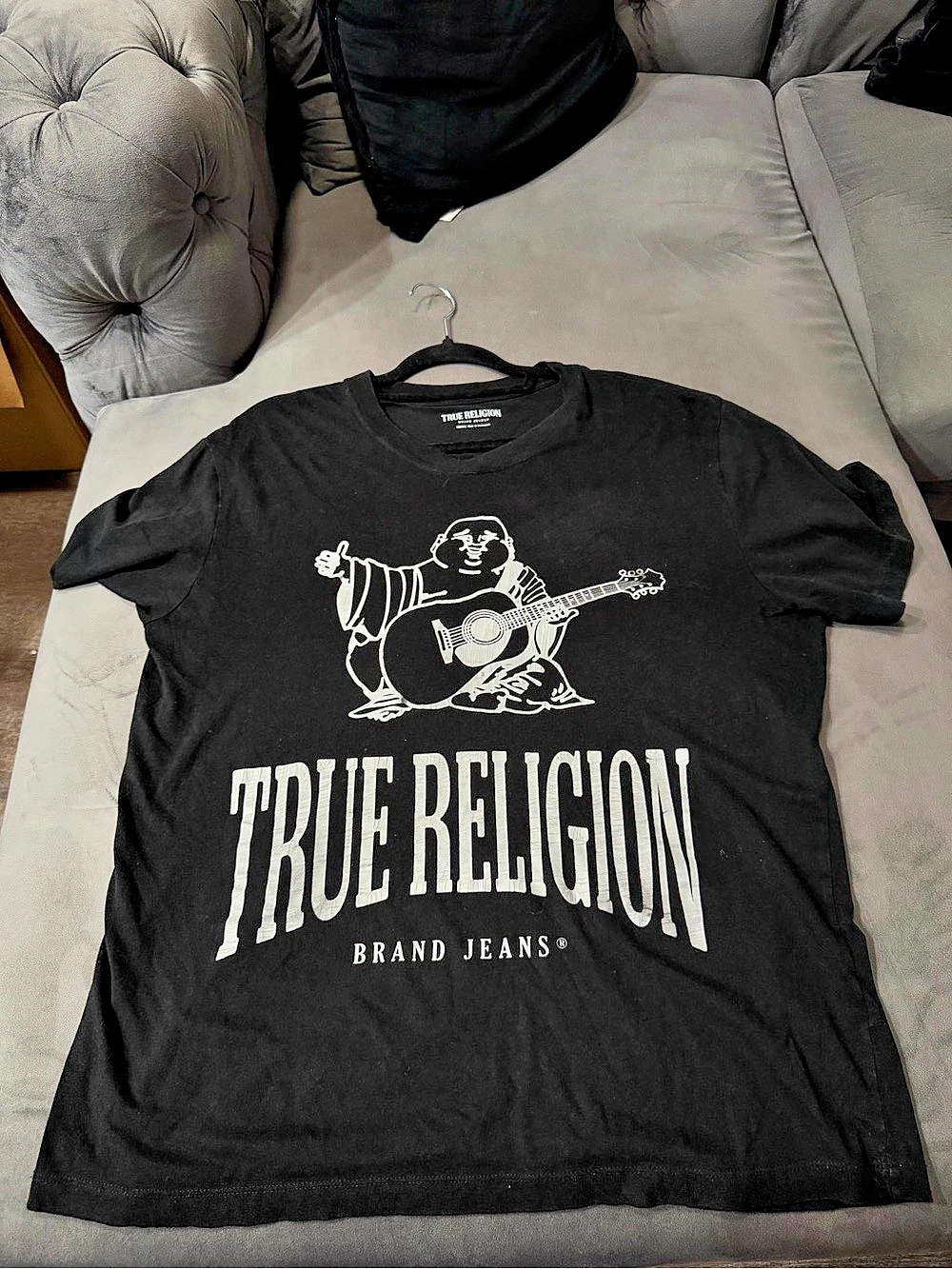 True Religion Buddha Guitar Graphic Tee Black